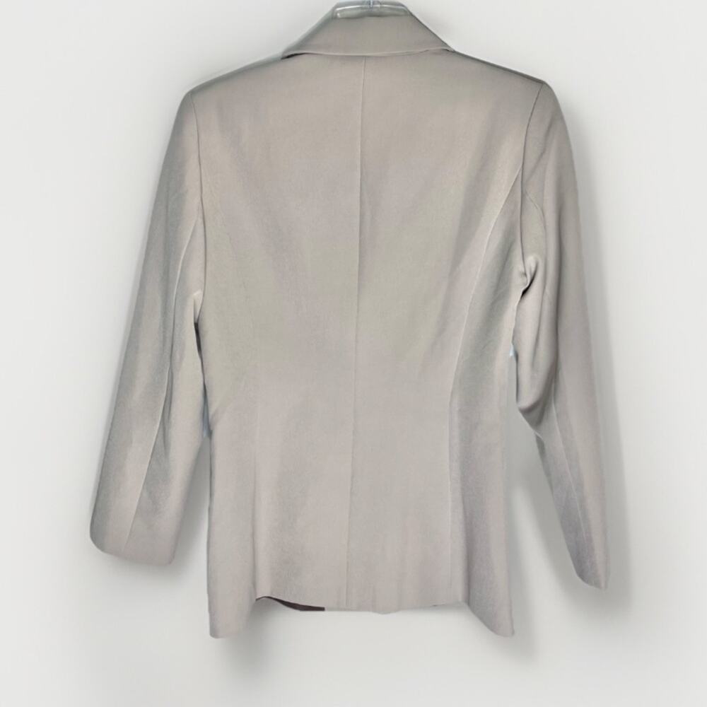 Toteme Cavo Viscose Stretch Button Front Blazer Neutral Gray Sz S - Picture 5 of 9